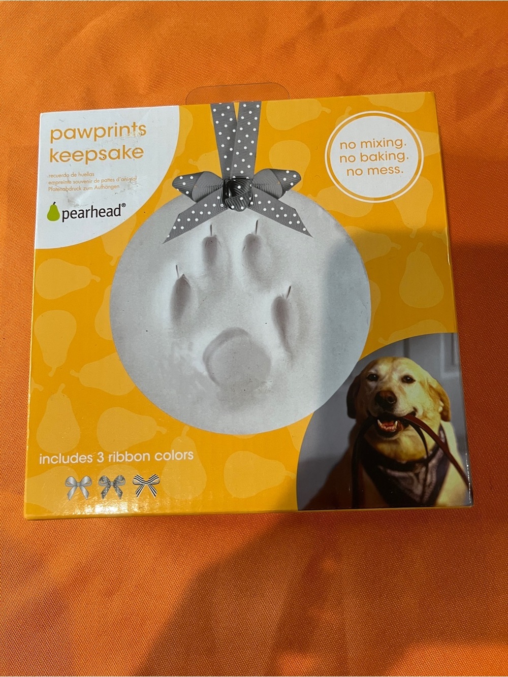 Pearhead Pawprints Keepsake Kit - Yellow & Gray